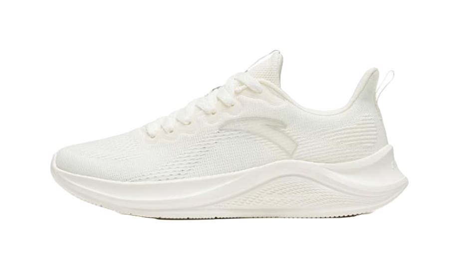 Anta Flyknit Shock Absorbers Slip Resistant Abrasion Resistant Low top Running Shoes Men's White 