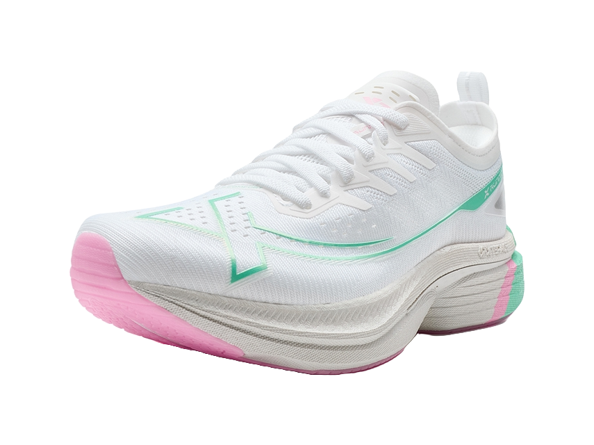 XTEP One Piece Molding 3 Running Shoes Women's Low top Neon Cherry Pink/Macaque Green 