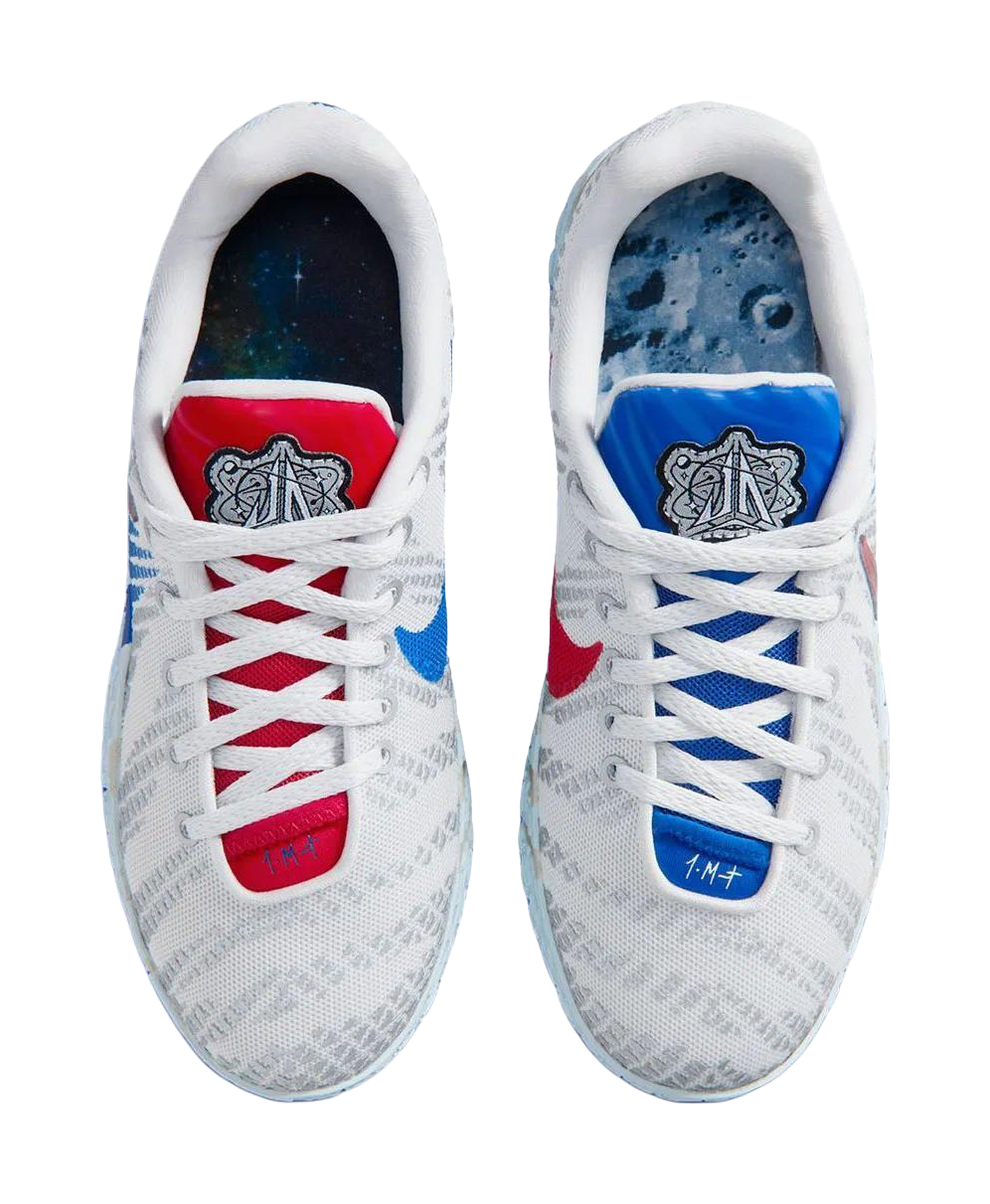 Nike Ja Morant 3 Low top Childrens Basketball Shoes White Blue Red Kids  vjsneaker.com