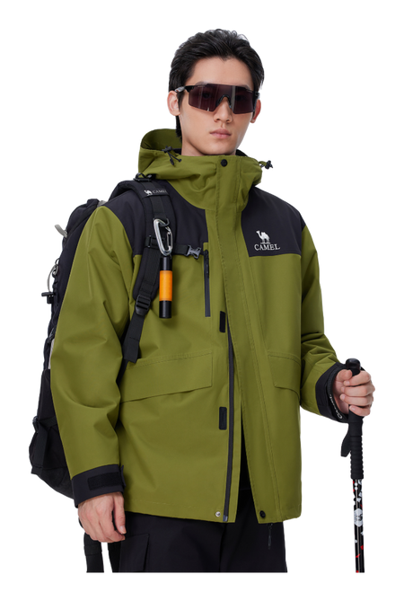 CAMEL All weather Windbreaker Jacket Mens  vjsneaker.com