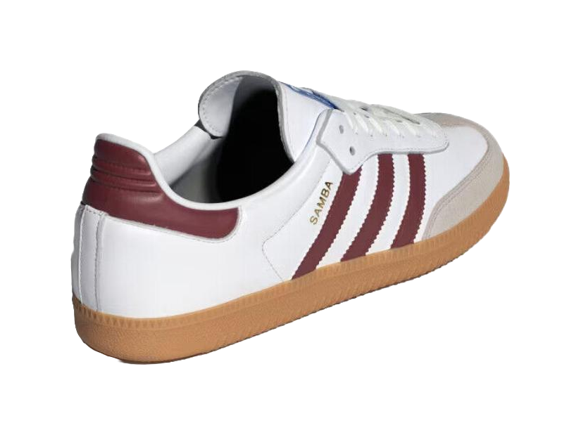 Adidas Samba Og White Burgundy Gum  vjsneaker.com