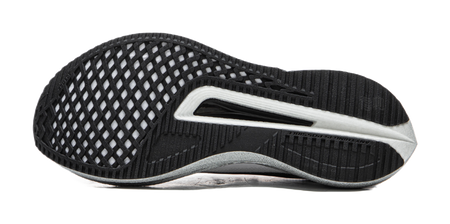 Li-Ning racing running shoe, outsole underside with textured black tread and white midsole