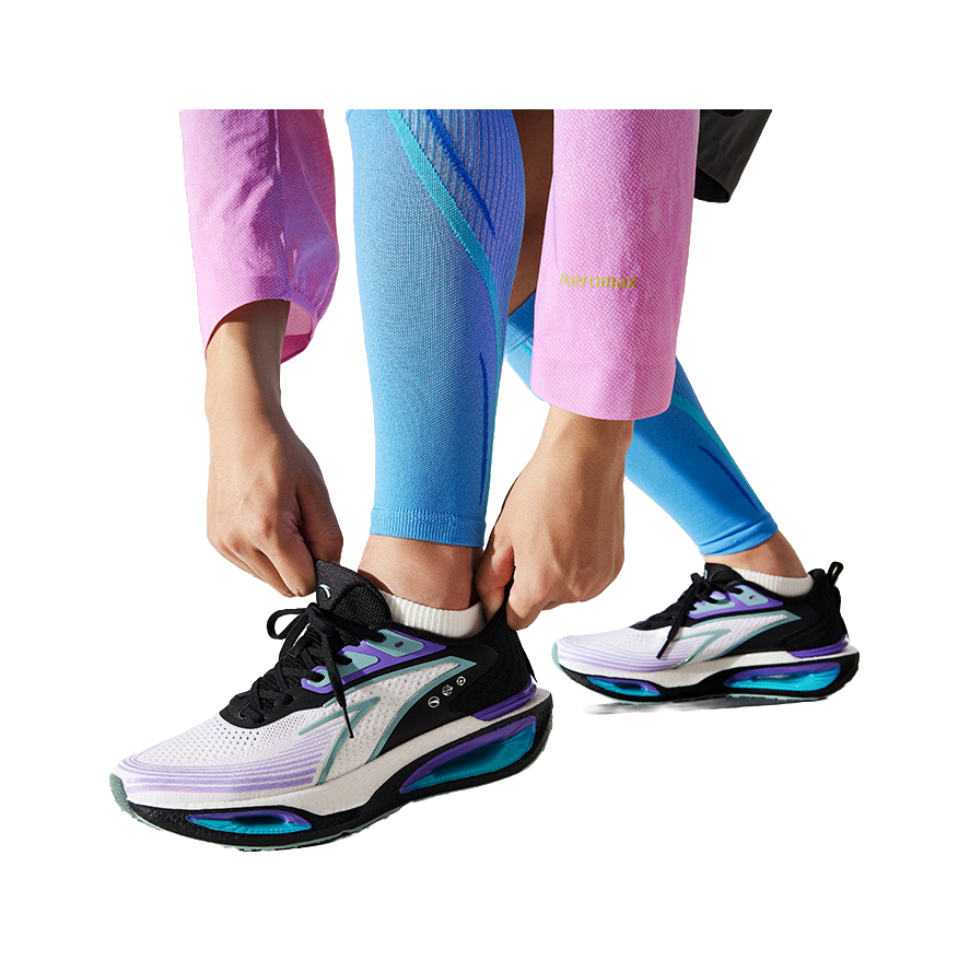 Anta Hole Cushioning, Wear Resistant Low top Running Shoes Men's Gray Purple 