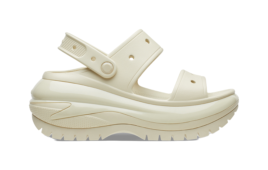 Crocs Mega Crush Sandal Bone Womens  vjsneaker.com