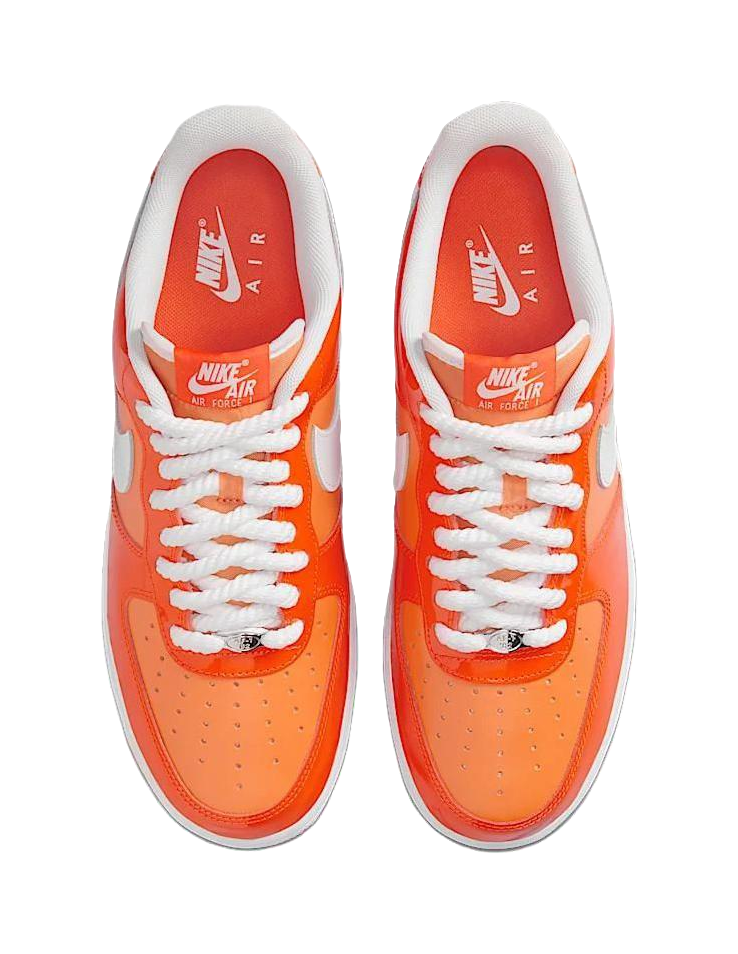 Nike Air Force 1 Low 07 Orange White Patent  vjsneaker.com