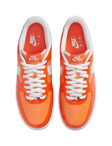 Nike Air Force 1 Low 07 Orange White Patent  vjsneaker.com