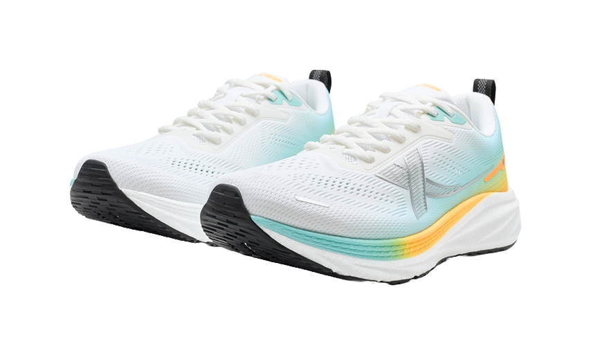 XTEP Slip-Resistant Breathable Lightweight Low-Top Training Running Shoes Men's White Cyan 