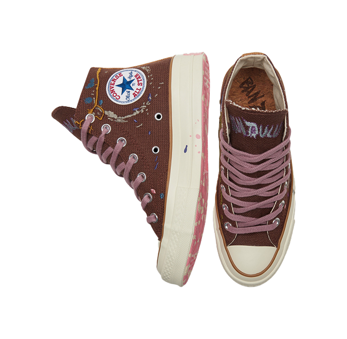 Chuck 70 Bandulu x Chuck 70 Converse High Paint Splatter - Cappuccino Base  vjsneaker.com
