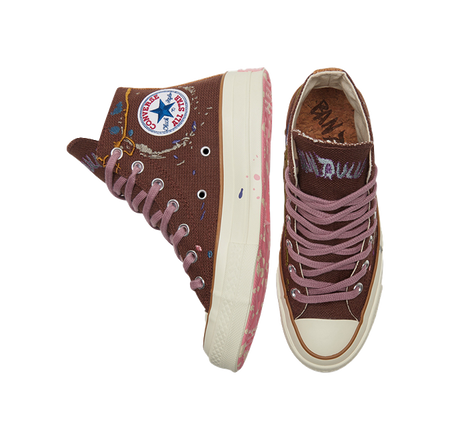 Chuck 70 Bandulu x Chuck 70 Converse High Paint Splatter - Cappuccino Base  vjsneaker.com