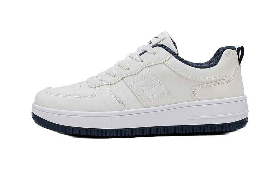 Warrior Cushioning Abrasion Resistant Lightweight Low top Skateboard Shoes Unisex White Blue 