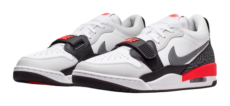 Jordan Legacy 312 Low top Vintage Basketball Shoes Mens White Red  vjsneaker.com