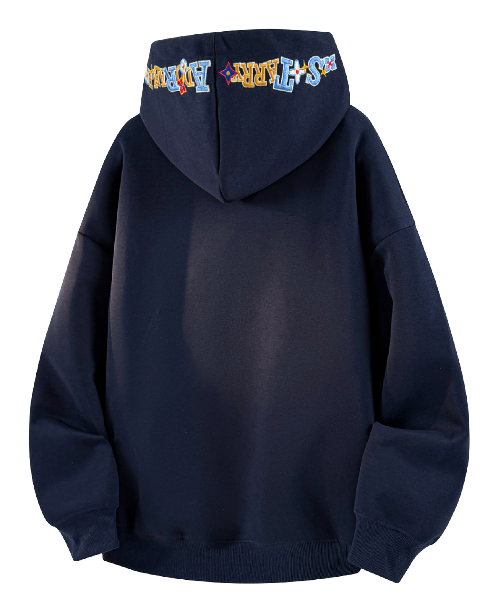 Warrior Warrior American Basic Retro Fun Embroidered Letter Logo Loose Casual Trend Versatile Windproof College Style Sports Couple Hooded Long Sleeve Thick Velvet Hoodie for Men and Women  vjsneaker.com