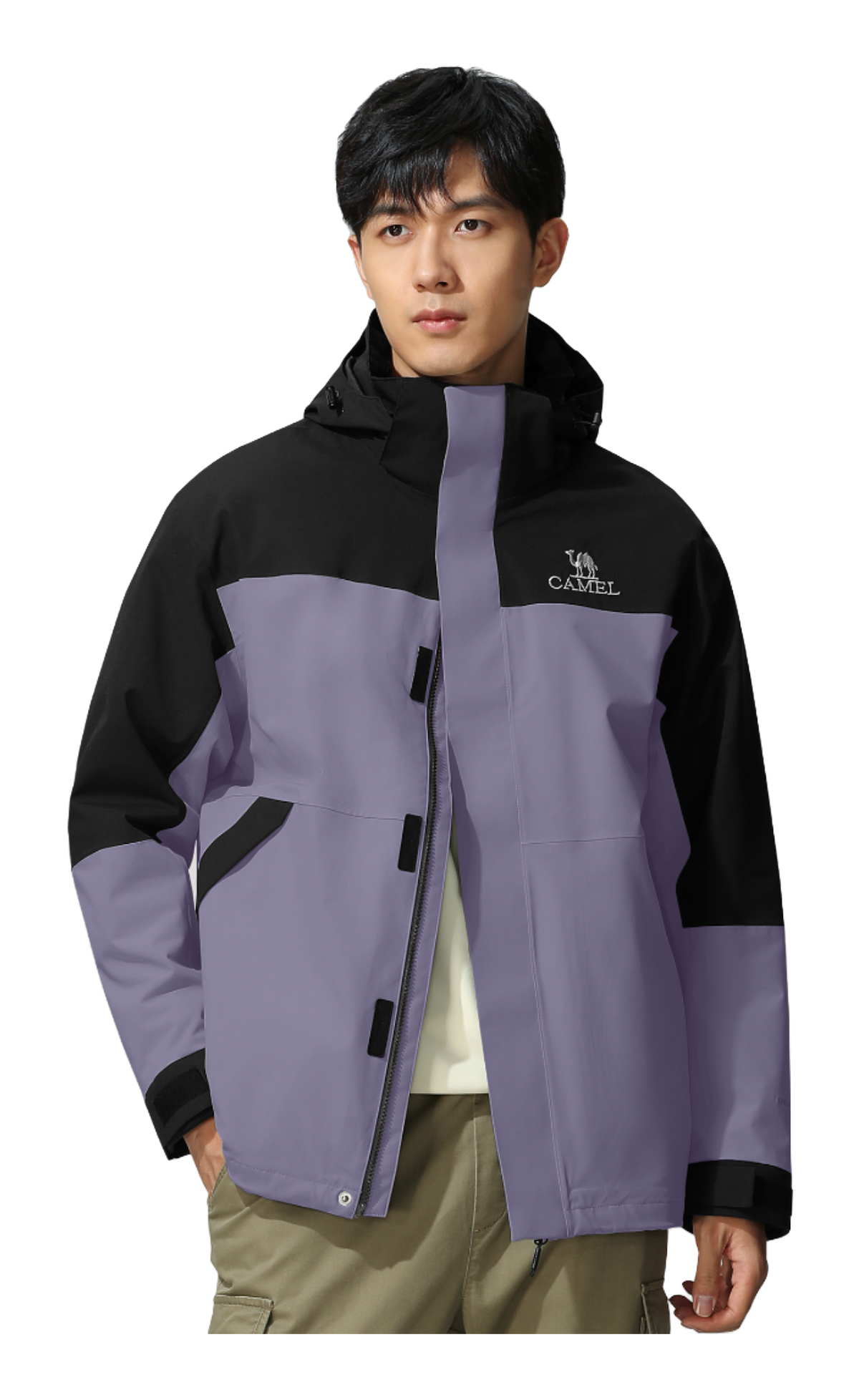 CAMEL Hiking Outdoor Adventure Waterproof, Windproof, Breathable, Abrasion Resistant, Thermal Windbreaker Jacket Unisex  vjsneaker.com