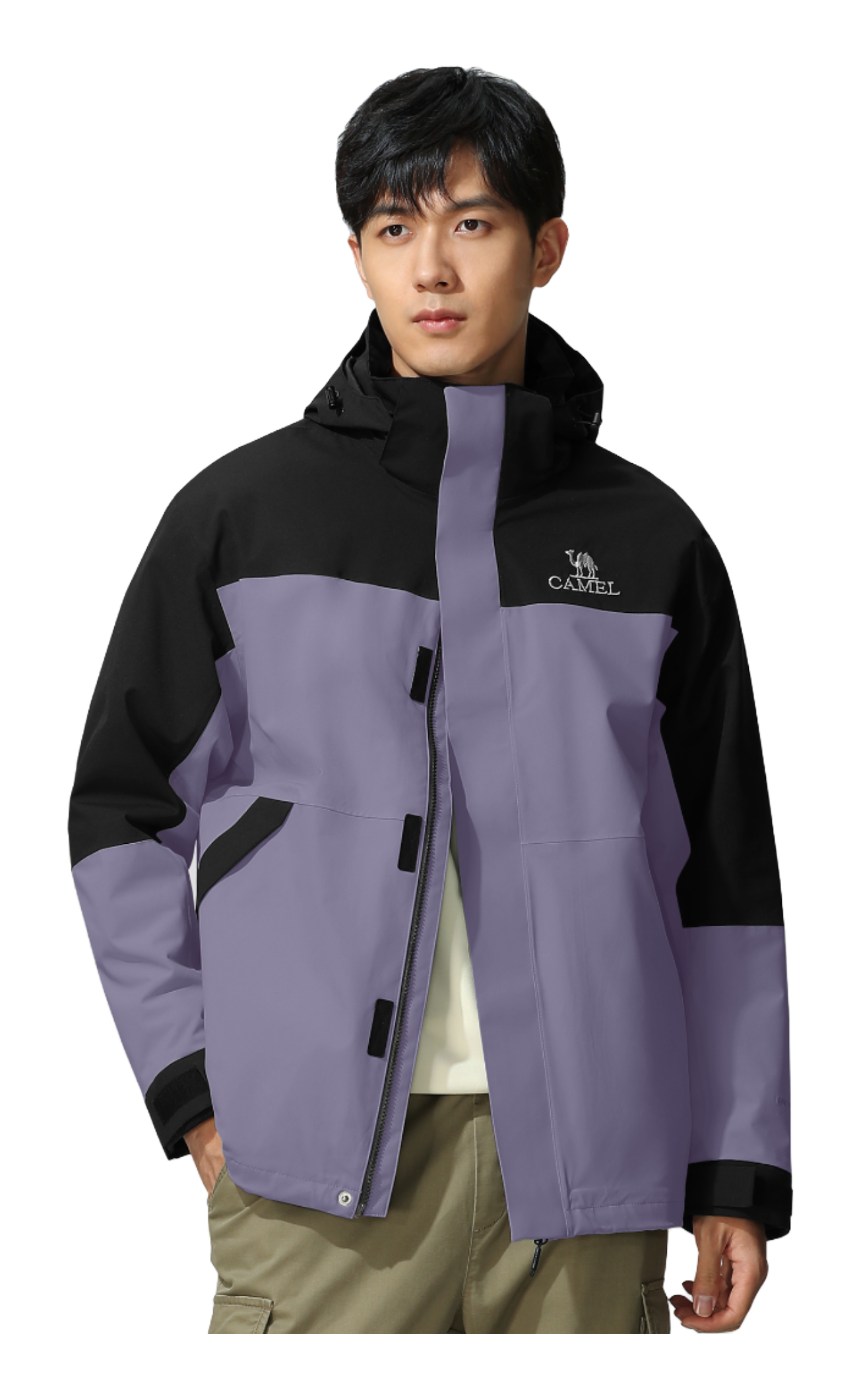 CAMEL Hiking Outdoor Adventure Waterproof, Windproof, Breathable, Abrasion Resistant, Thermal Windbreaker Jacket Unisex  vjsneaker.com