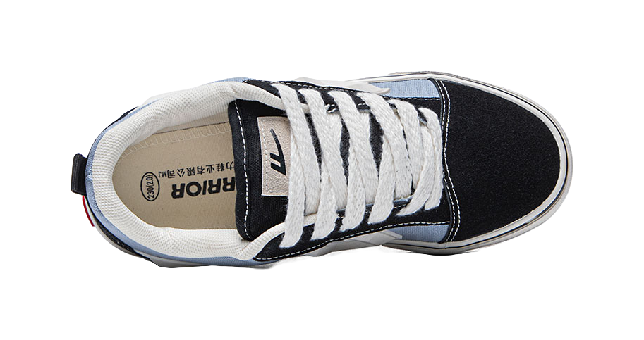 Warrior Sports Casual Wear resistant And Lightweight Low top Canvas Shoes Unisex Black Blue 