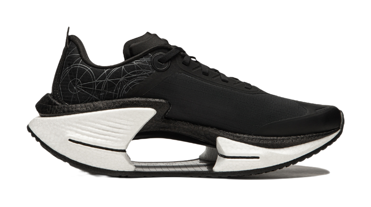 Li Ning Shadow 3 Essential Cushioning Support Rebound Low top Running Shoes Mens Black  VJsneaker