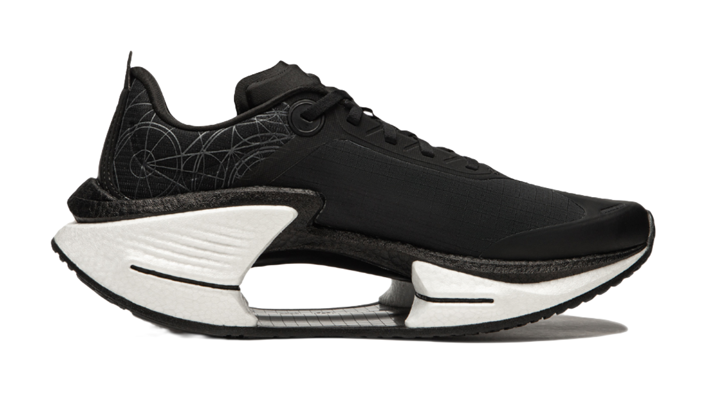 Li Ning Shadow 3 Essential Cushioning Support Rebound Low top Running Shoes Mens Black  VJsneaker