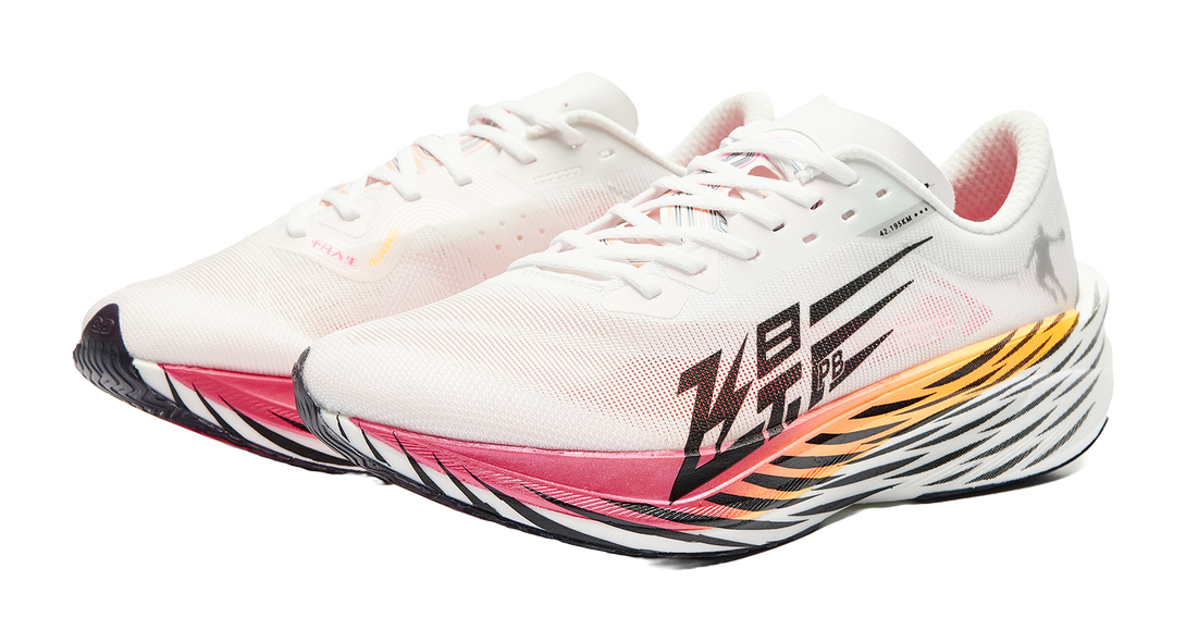 QIAODAN Flying Shadow PB4.0 Running Shoes Men's Low top Jordan White Neon Pink 