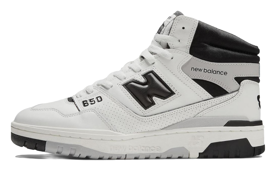 New Balance 650 White/Black high-top sneakers  vjsneaker.com