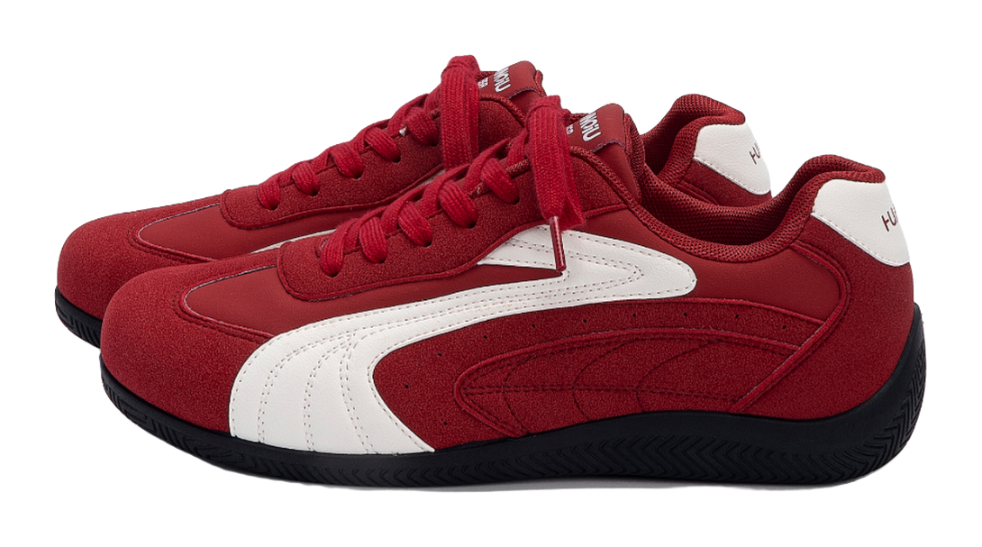 HUANQIU Lightweight Coverage Low top German Army Trainers Men's Red 