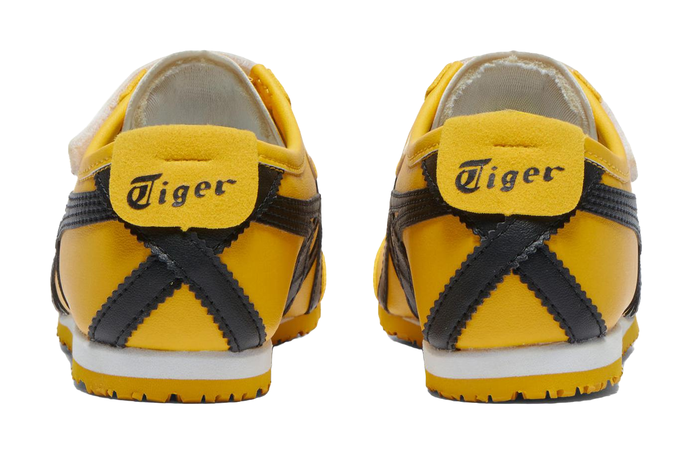 Onitsuka Tiger MEXICO 66 Anti-Slip Wear-Resistant Low-Top Kids Lifestyle Shoes Yellow Black Kids  VJSNEAKER