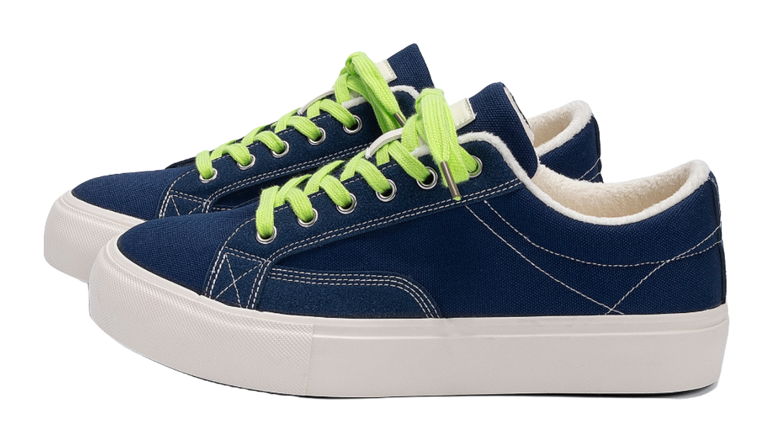 HUANQIU Men's Low-Top Skateboard Canvas Shoes - Height Increase Lightweight & Durable Design 