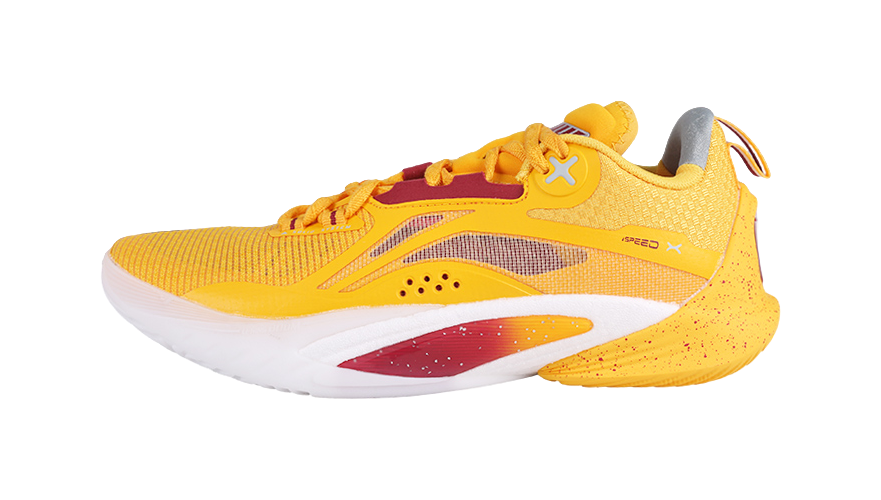 LiNing Speed 10 Shock Absorbers Slip Resistant Abrasion Resistant Breathable Low top Basketball Shoes Mens Yellow  VJSNEAKER