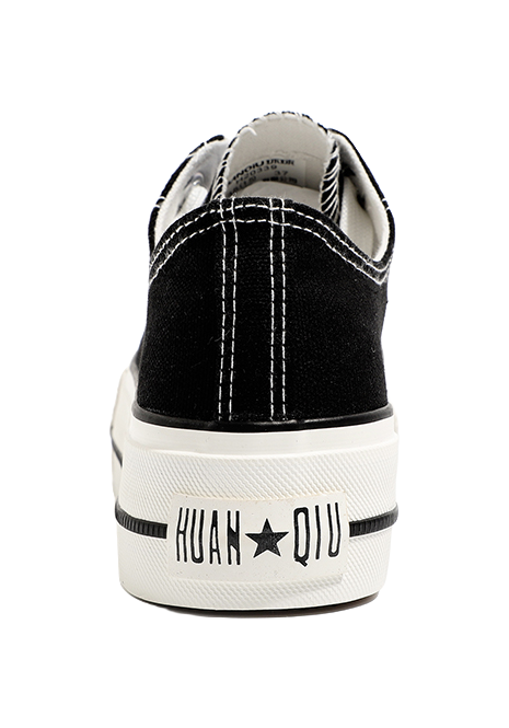 HUANQIU Slip Resistant, Abrasion Resistant, Lightweight, Height Increasing Low top Canvas Shoes Women's 