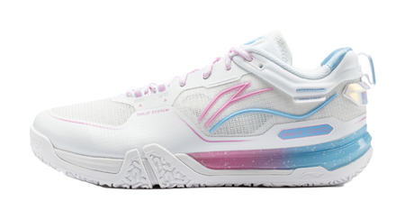 Li-Ning Ground Flying Saga III PRO "White Pink Blue" AYAV001-1 - Badminton Shoe Unisex  VJsneaker