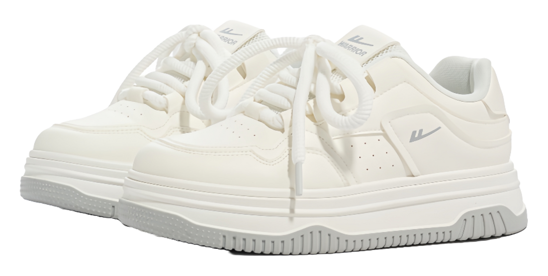 Warrior Slip Resistant, Abrasion Resistant, Breathable Low top Skateboard Shoes Women's White 