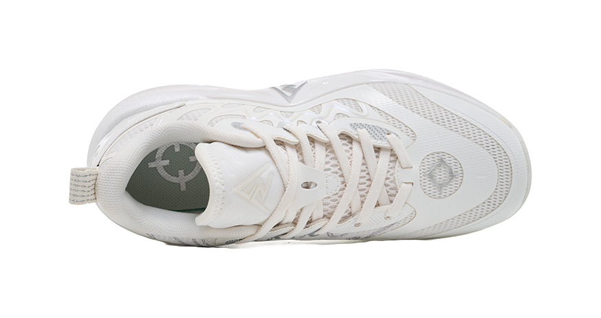 Rigorer Reeves second-generation AR2 Ghost lightweight, comfortable, fashionable, shock-absorbing, wear-resistant, breathable low cut sports basketball shoes for children in white and silver  VJSNEAKER