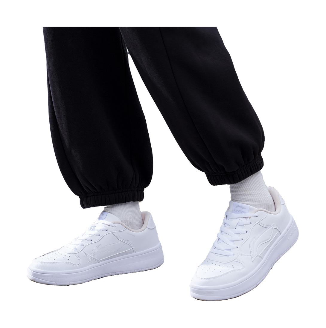 LiNing Pontoon Boats Anti Slip Wear Resistant Breathable Height Increasing Low Top Skateboard Shoes Women's White 