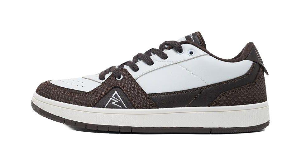 RIGORER Reaves Slip Resistant Breathable Abrasion Resistant Low top Thin Sole Skateboard Shoes Mens White Brown