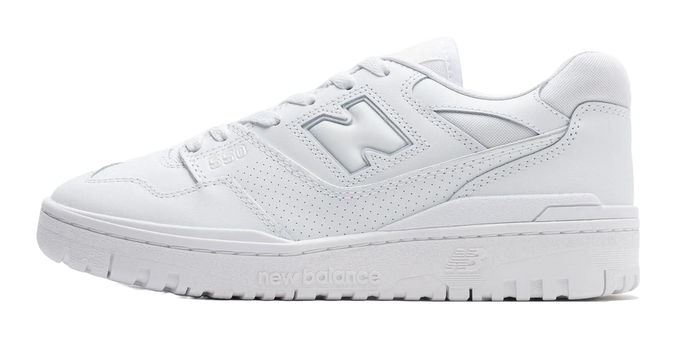 550 New Balance Triple White  vjsneaker.com
