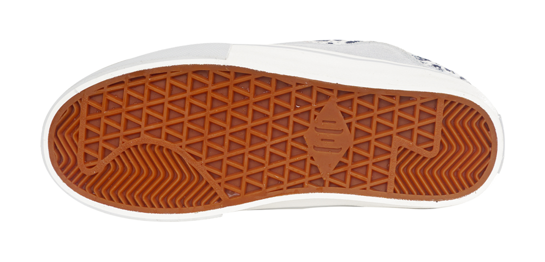 Ollieskate Cushioning, Wear Resistant Low top Skateboard Shoes Unisex White Blue 