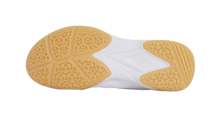 Li-Ning badminton shoe outsole, white tread with honeycomb gum pattern