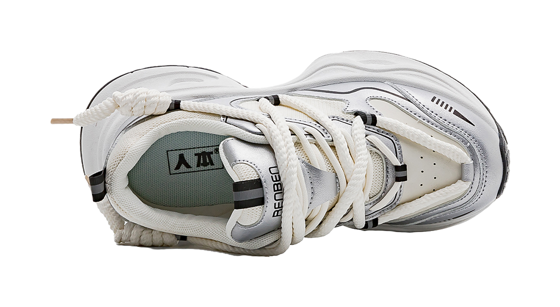 RENBEN Abrasion Resistant Breathable Coverage Balance Height Increasing Low top Chunky Sneakers Unisex 