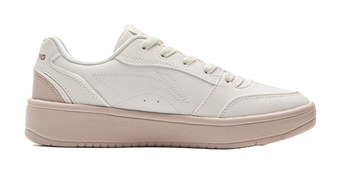 LiNing Yuanbao V3 Anti Slip Wear Resistant Low Top Skateboard Shoes Women's Mist White Silent Purple 