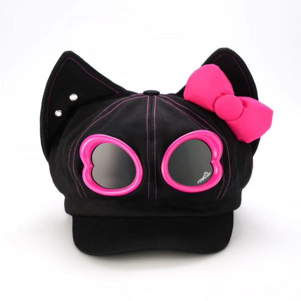 METASWEETY Original Cat Ear Heart Newsboy Cap (New Style) - aespa Ningning Same Style--Kitty Pink  VJSNEAKER
