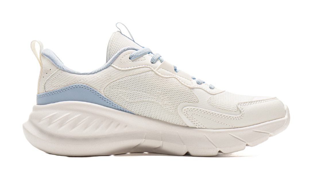 LiNing Cushioning, Abrasion Resistant, Breathable, Lightweight Low Top Sprint Running Shoes Women's White Blue 