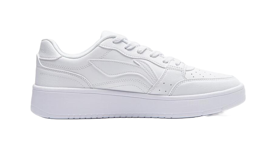 LiNing Acer Truncatum Slip Resistant Cushioning Wear Resistant Height Increasing Low Top Skateboard Shoes Men's White 