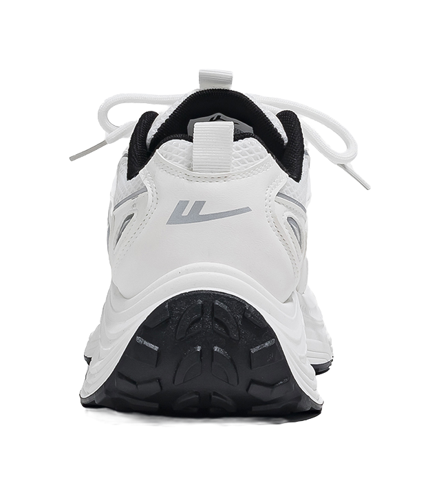 Warrior Low top Chunky Sneakers Women's White Silver 