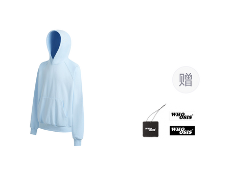 WHOOSIS letter embroidered LOGO hooded cover, classic and versatile, loose fit, campus multi-color, autumn and winter long sleeves with fleece hoodie, unisex  vjsneaker.com