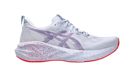 ASICS NOVABLAST 5 Cushioning Breathable Support Casual Long Distance Running Sprint Running Shoes Mens White Purple  vjsneaker.com