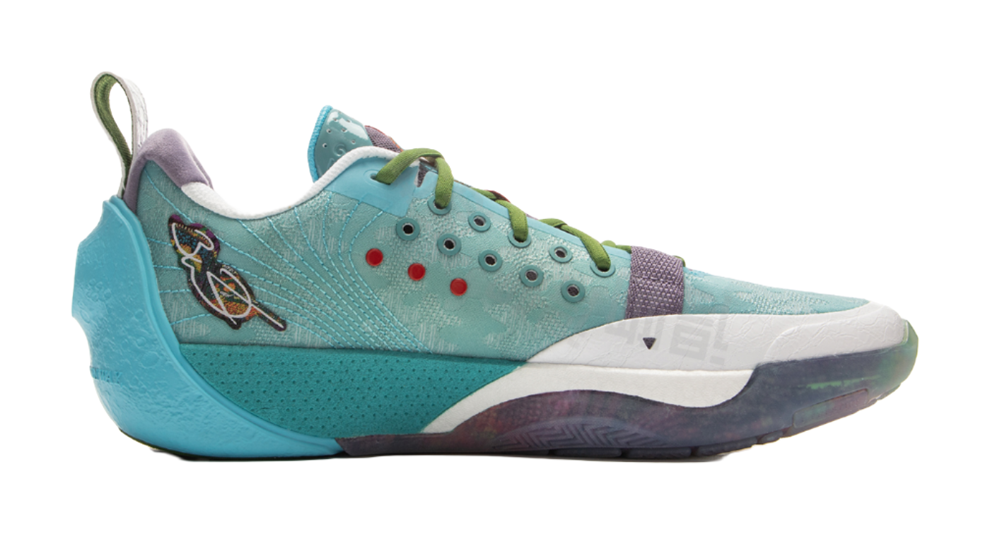 LiNing Anti Slip Wear Resistant Low Top Basketball Shoes Mens Turquoise  VJSNEAKER