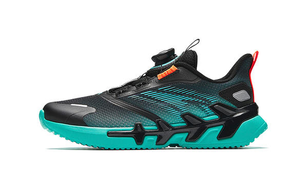 Antakids Anti Slip Wear Resistant Low Top Kids' Running Shoes Black Green Unisex 