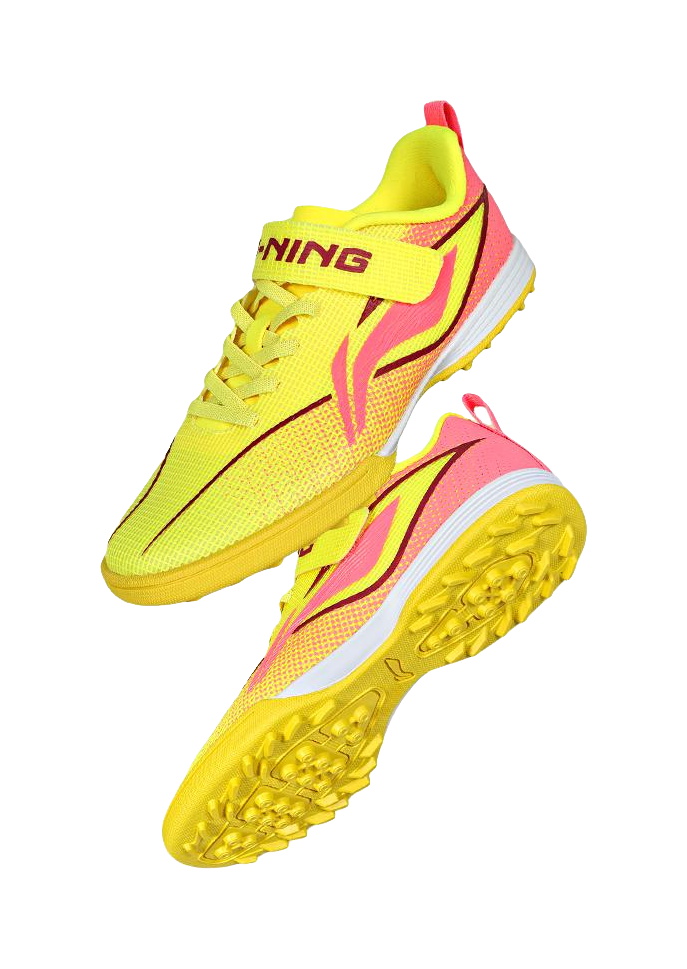 LINING YOUNG Shippuden Collection Non slip Support Low Top Kids Soccer Shoes Yellow Kids  VJSNEAKER