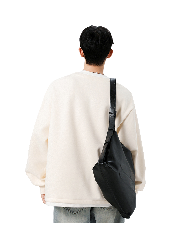 Warrior Revival Wind and Wave Series American Trendy College Style Letter Print Color Contrast Splicing Fake Two Piece Loose Casual Versatile Hoodie Bottom Wear Warm Henley Collar Long Sleeve T-shirt Unisex  vjsneaker.com