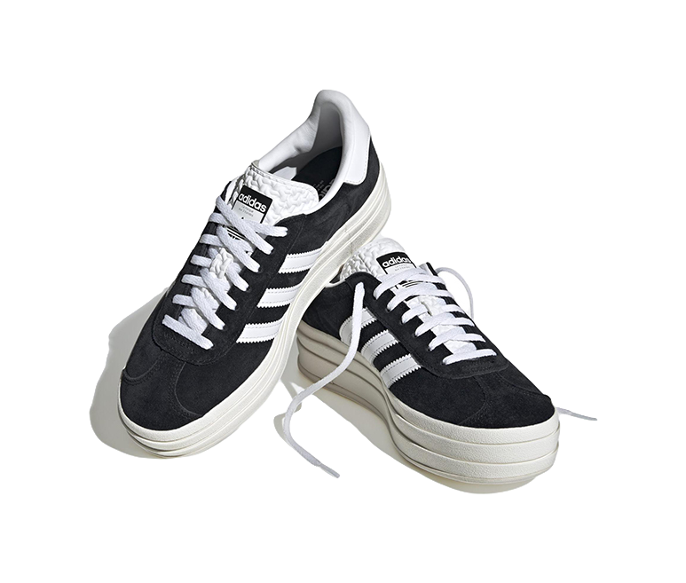 Adidas Wmns Gazelle Bold Black White Womens  vjsneaker.com