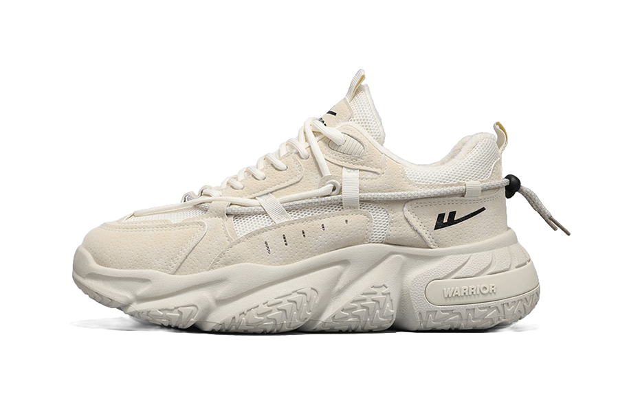 Warrior Warrior Anti-Slip Wear-Resistant Breathable Lightweight Height Increasing Warm Low-Top Chunky Sneakers Unisex 